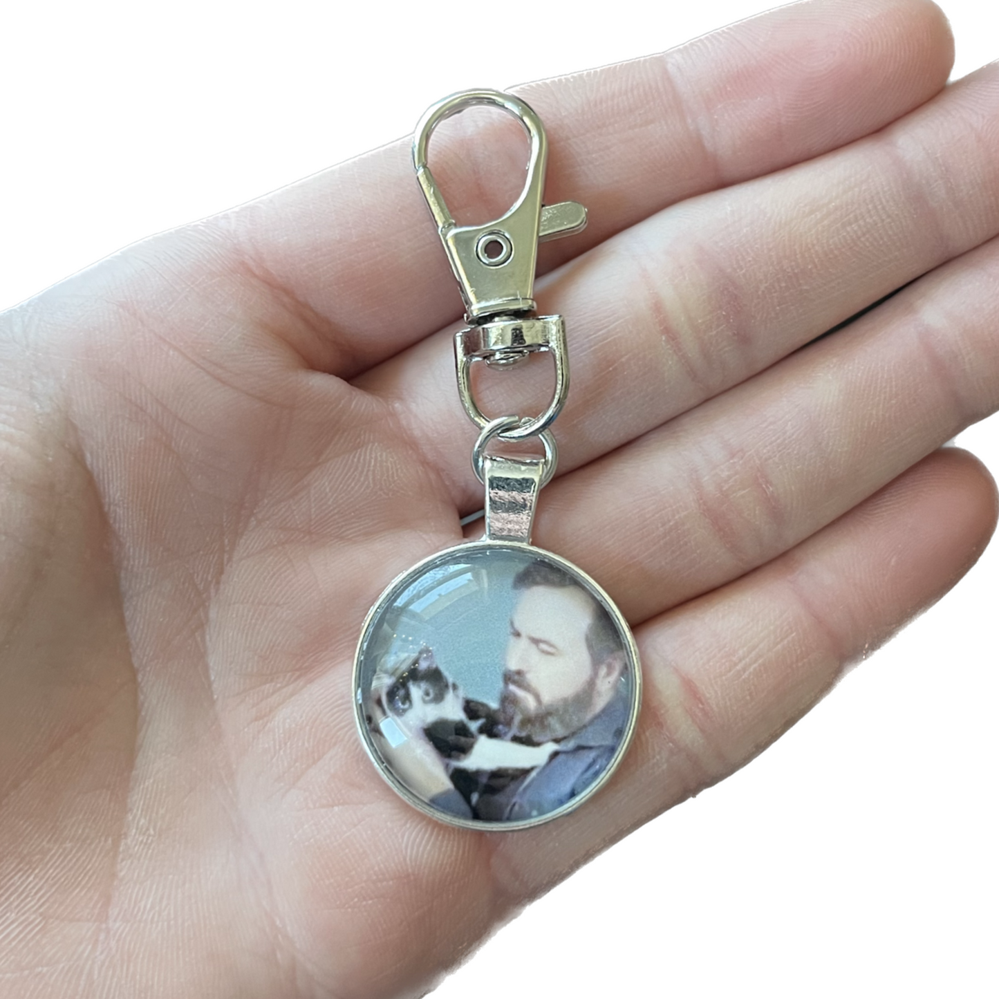 Q & Kitty keychain