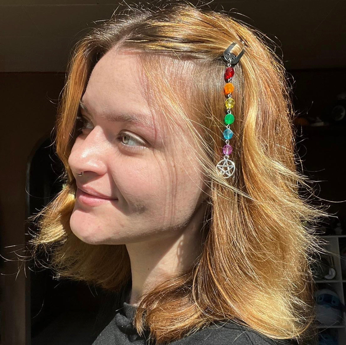 Charlie Bradbury pride hair charm