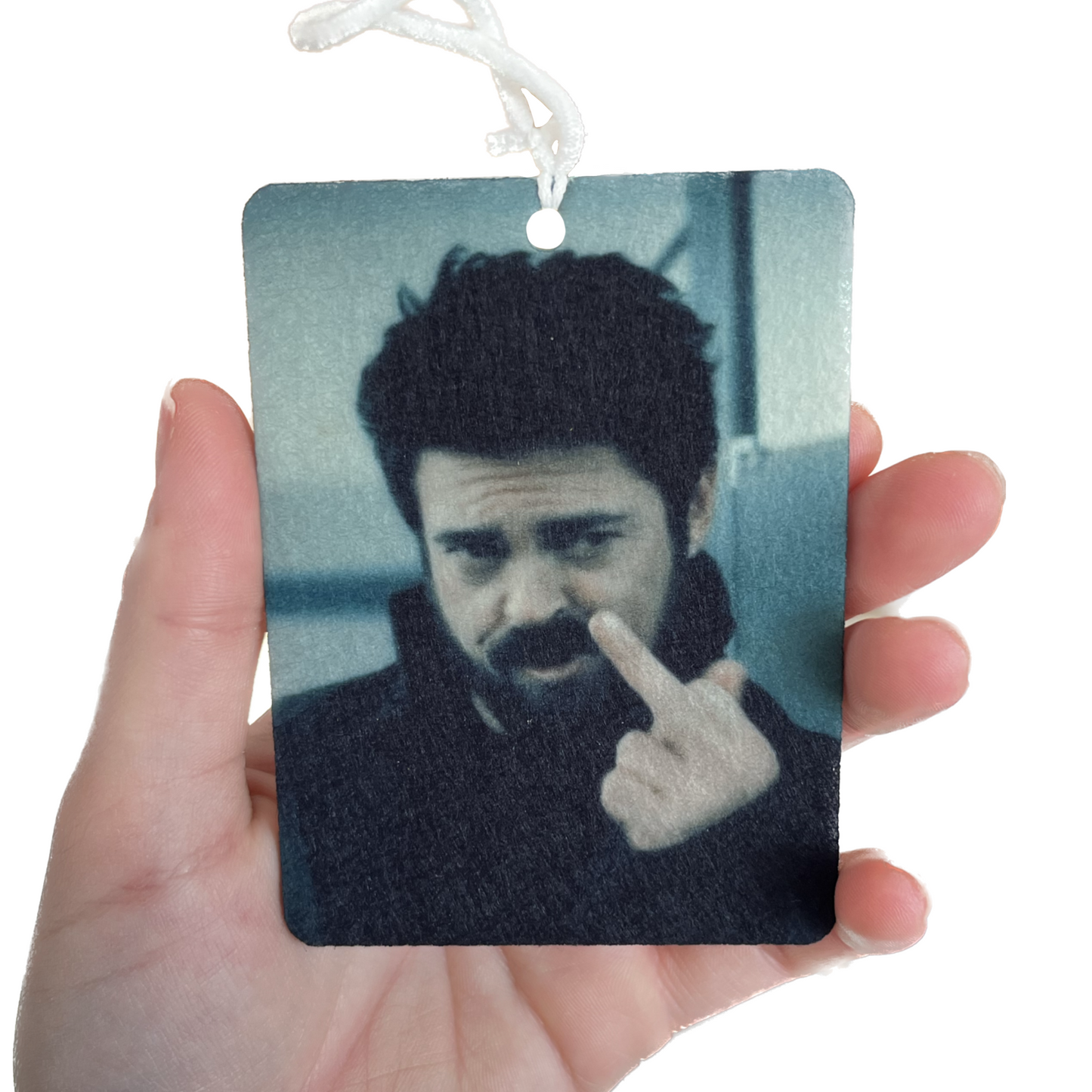 Billy Butcher (middle finger) car freshener