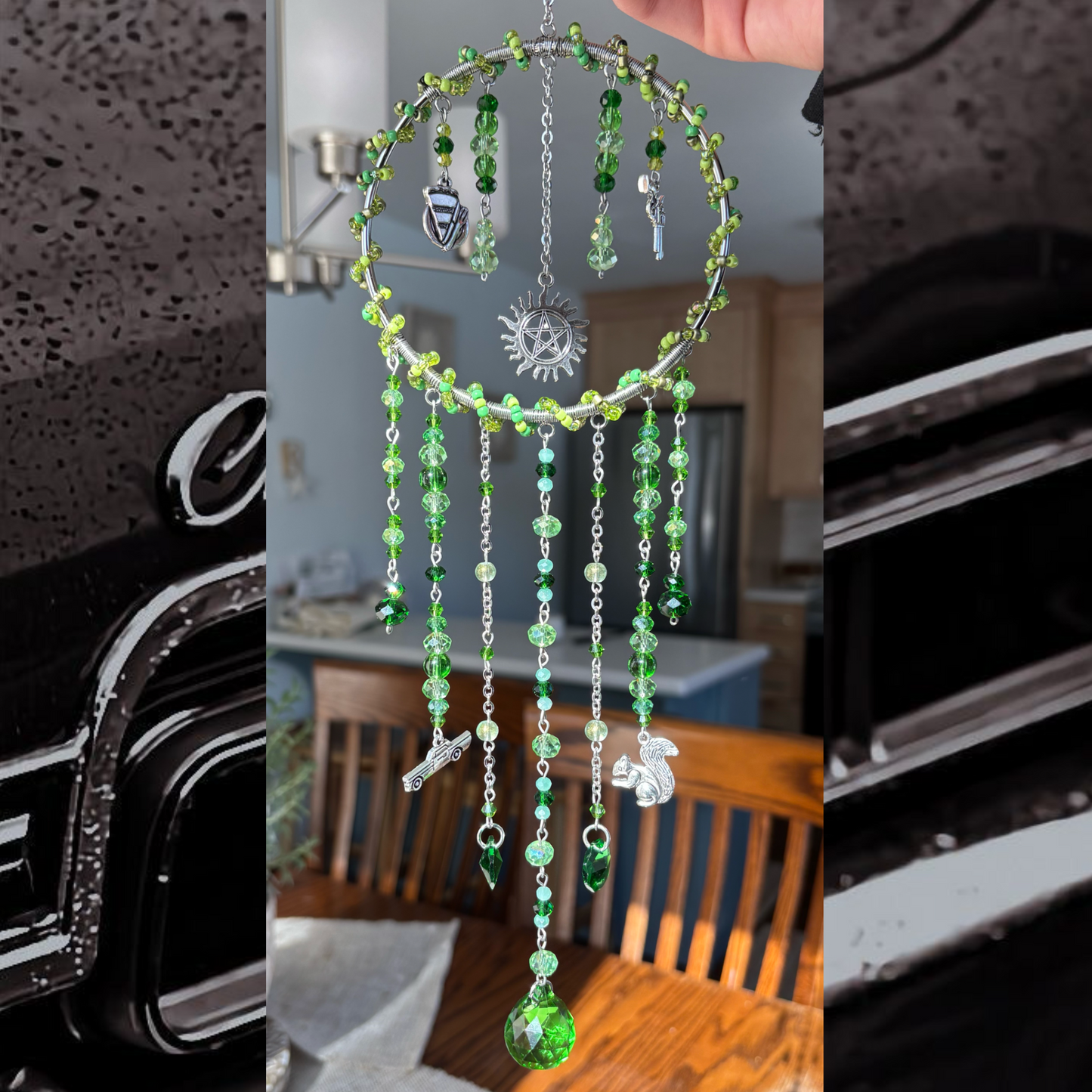 Dean “Eyes of Supernatural” Squirrel & Baby suncatcher