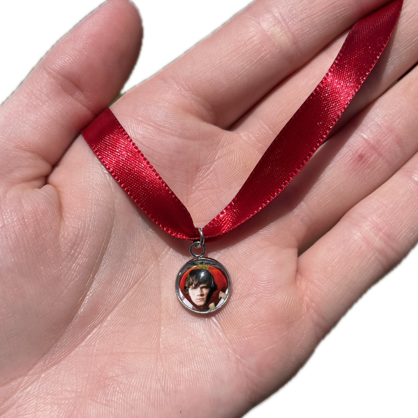 Strawberry Sam ribbon necklace