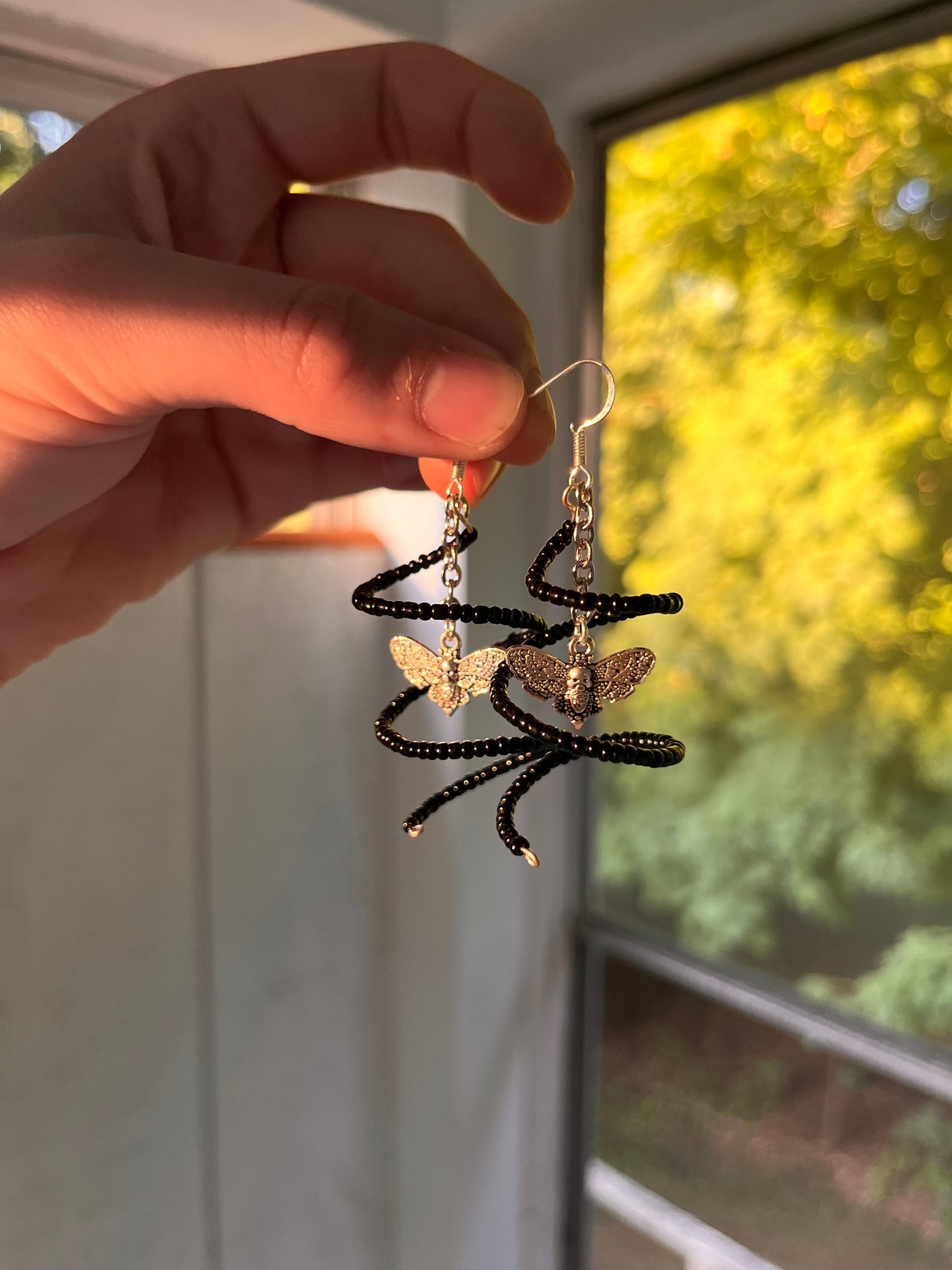 Midnight Moth earrings