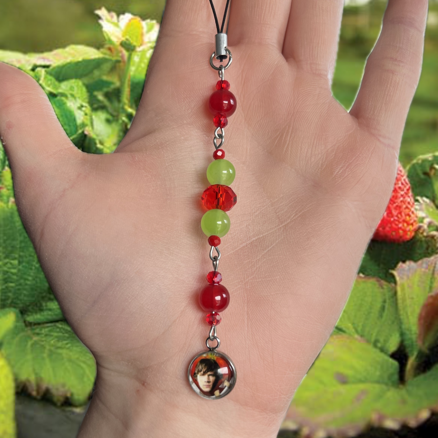 Strawberry Sam beaded charm