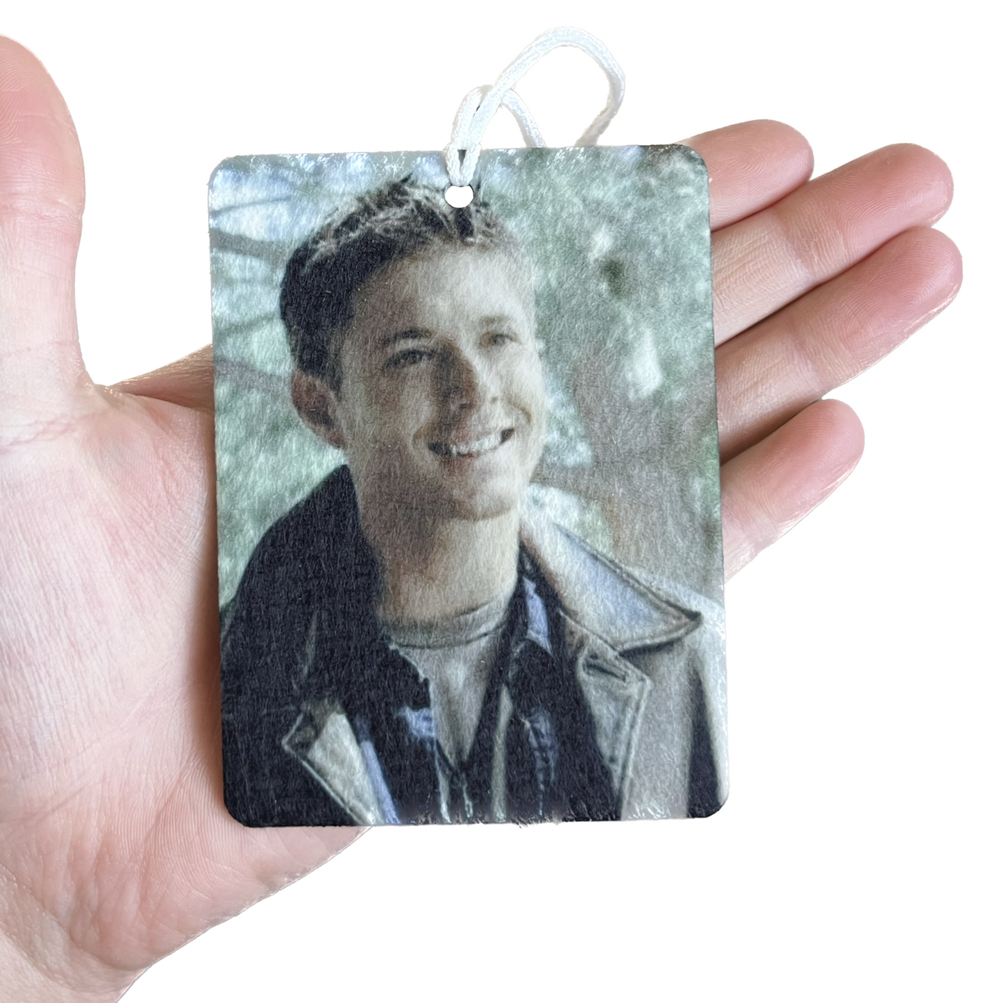 Dean Winchester (smiling) car freshener