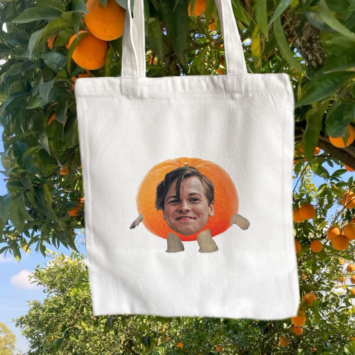 Orange Jack tote bag