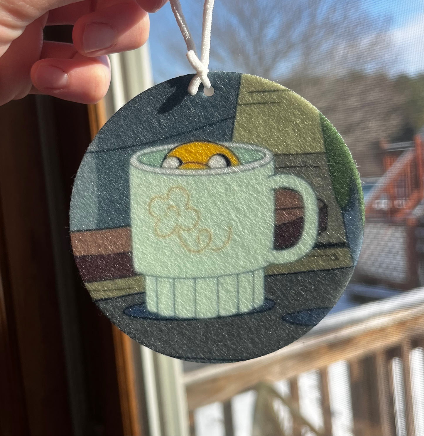 Jake in His Cup car freshener