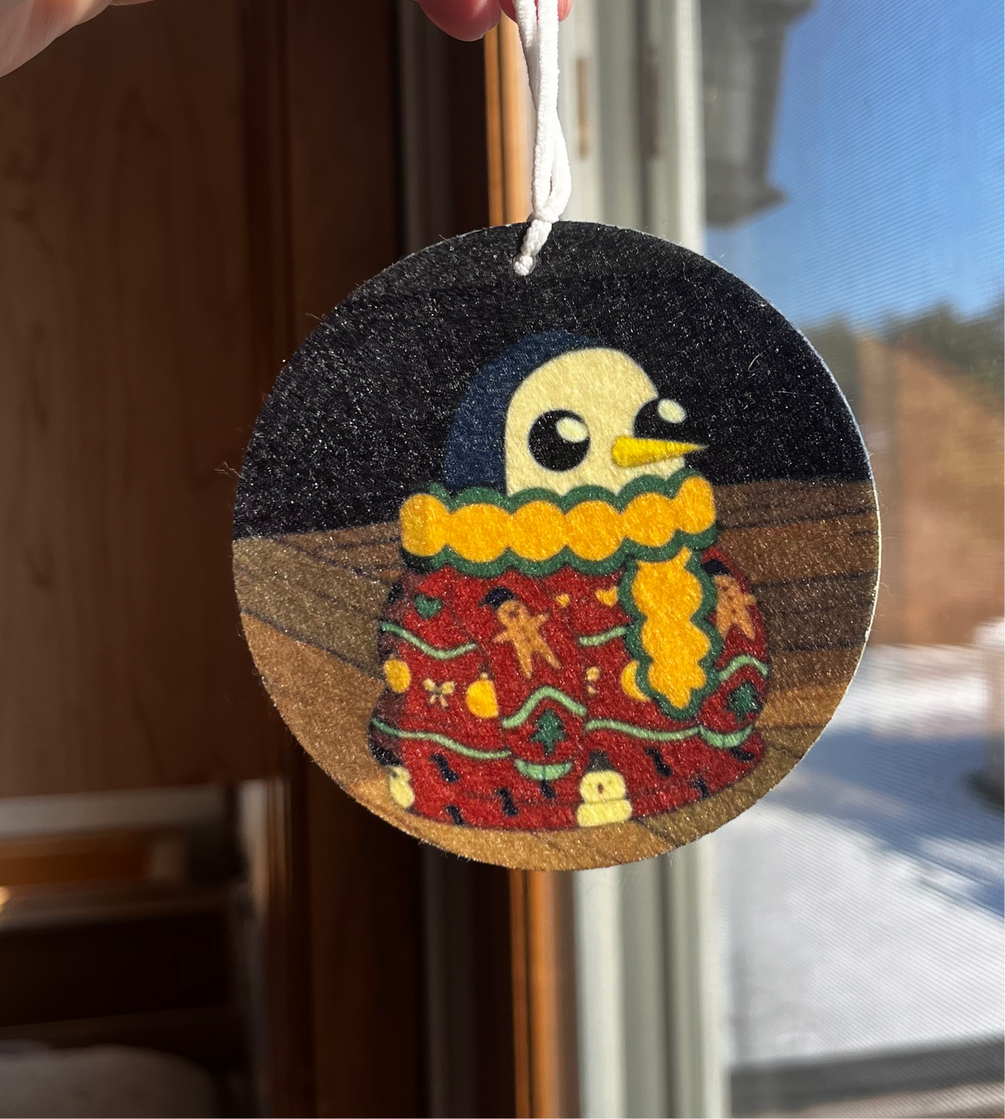 Festive Gunther car freshener