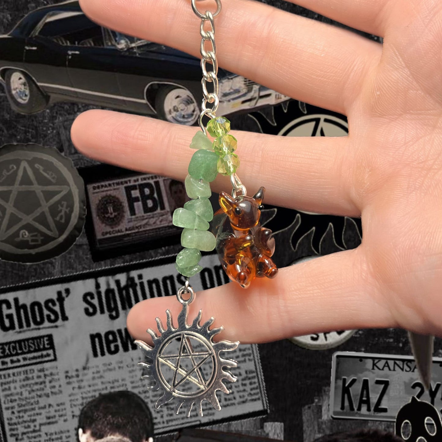 Dean Winchester “Squirrel” keychain /car charm