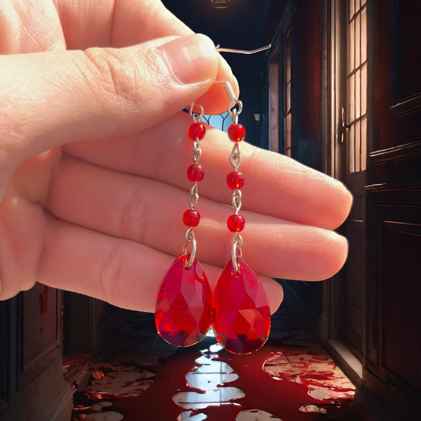 Blood Drip earrings - Forensics Collection