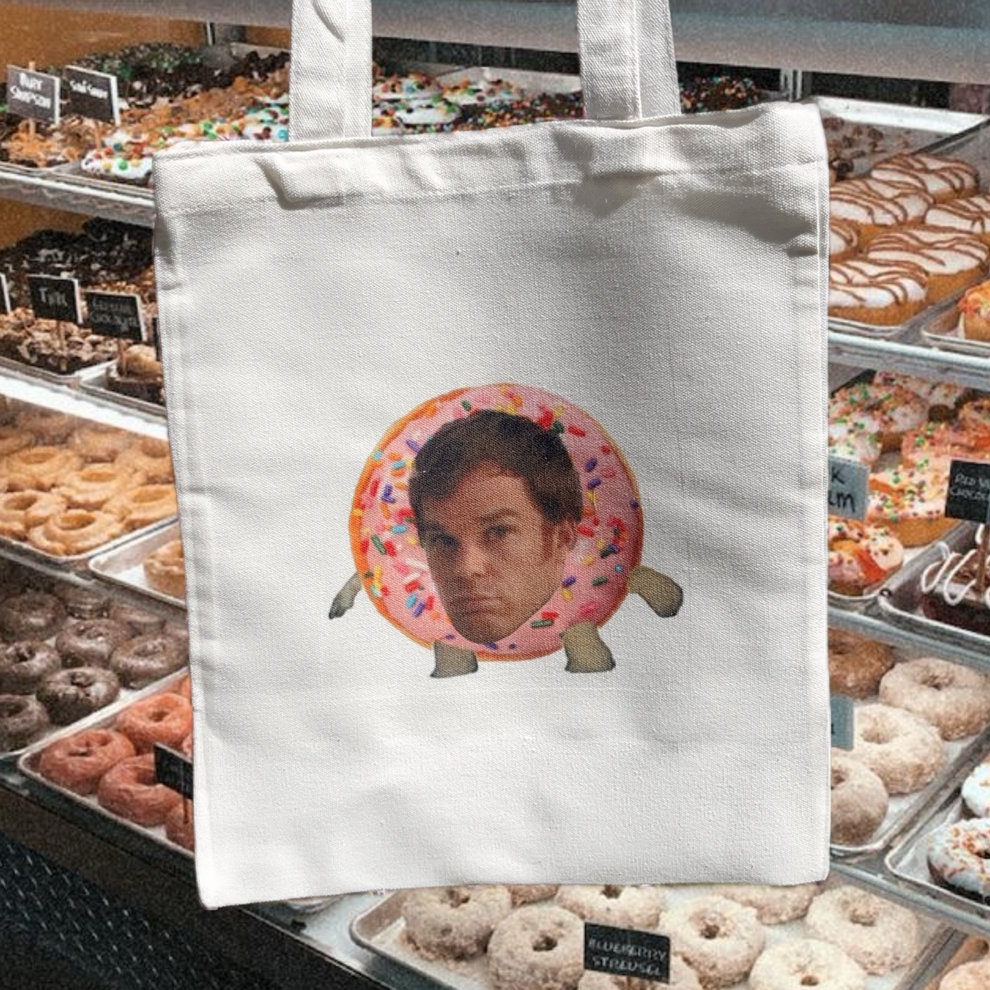 Donut Dexter tote bag