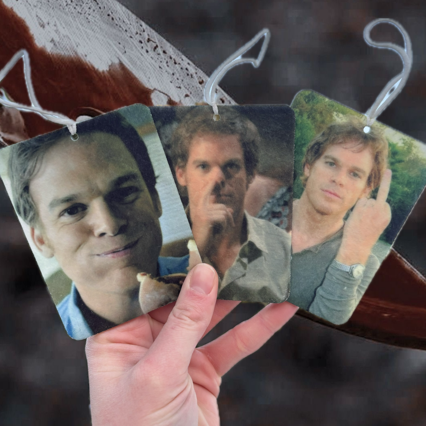 Silly Dexter Morgan car fresheners